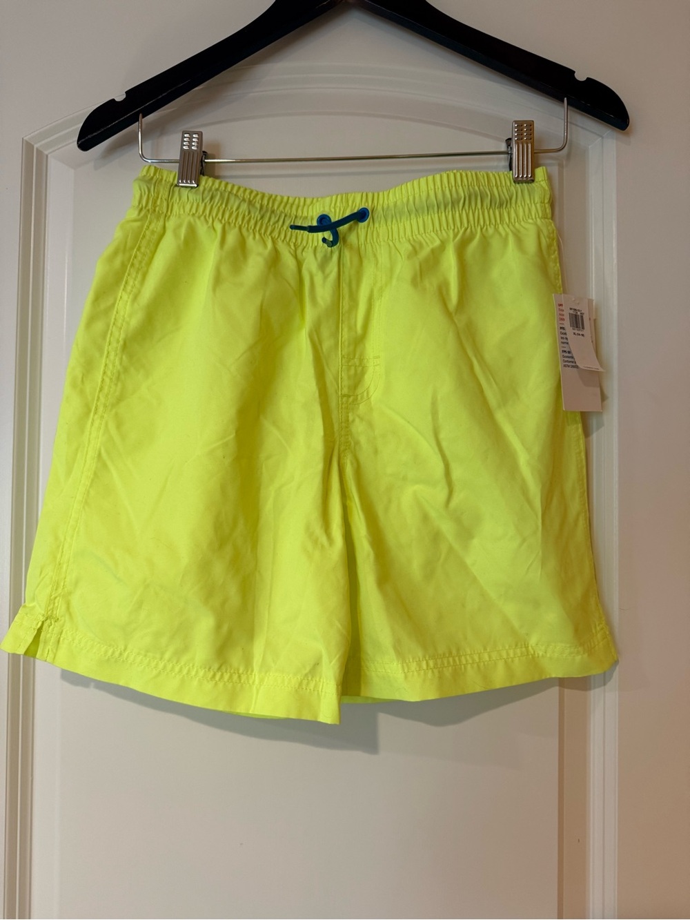 Old Navy Boy’s Neon Yellow Swim Shorts with Elastic Waist NWT Size XL 14/16